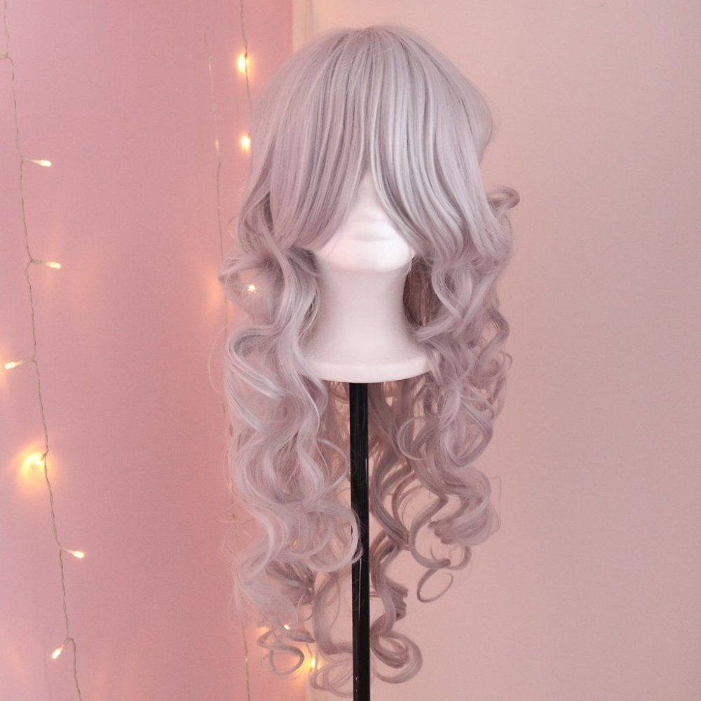 Rockstar Wigs Long Curly Wig in Silver